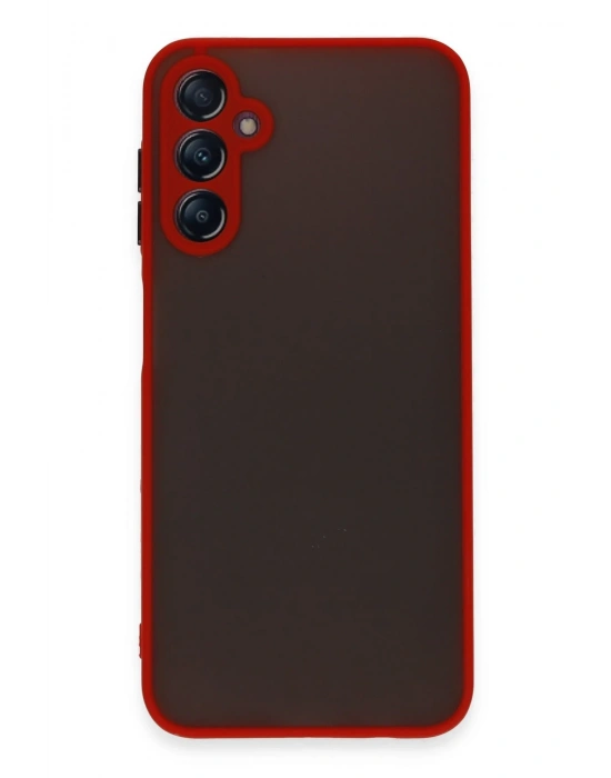 Newface Samsung Galaxy A14 4G Kılıf Montreal Silikon Kapak - Kırmızı