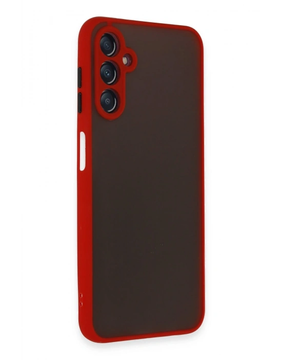 Newface Samsung Galaxy A14 4G Kılıf Montreal Silikon Kapak - Kırmızı