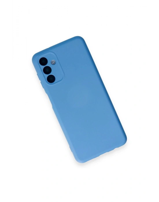 Newface Samsung Galaxy A14 4G Kılıf Nano içi Kadife Silikon - Mavi