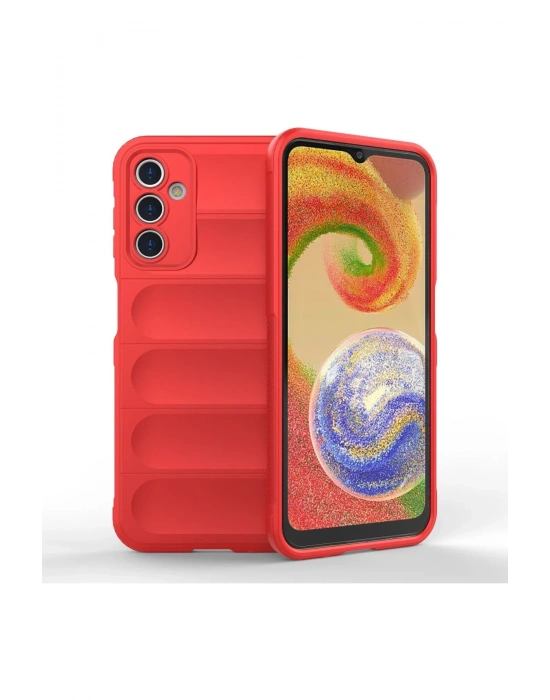 Newface Samsung Galaxy A14 4G Kılıf Optimum Silikon - Kırmızı