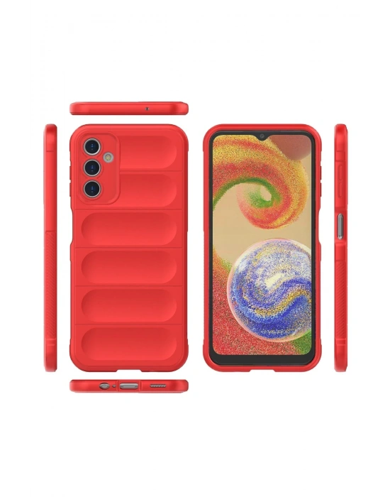 Newface Samsung Galaxy A14 4G Kılıf Optimum Silikon - Kırmızı