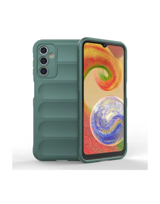 Newface Samsung Galaxy A14 4G Kılıf Optimum Silikon - Koyu Yeşil