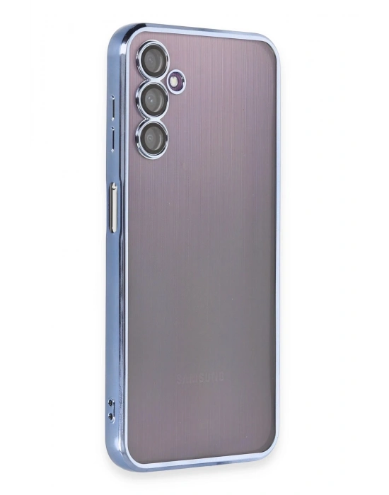 Newface Samsung Galaxy A14 4G Kılıf Razer Lensli Silikon - Açık Mavi