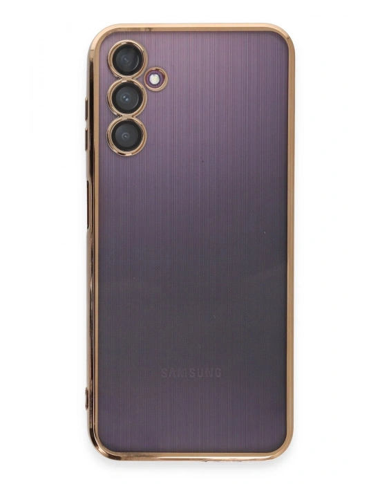 Newface Samsung Galaxy A14 4G Kılıf Razer Lensli Silikon - Gold