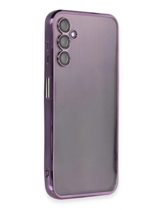 Newface Samsung Galaxy A14 4G Kılıf Razer Lensli Silikon - Mor