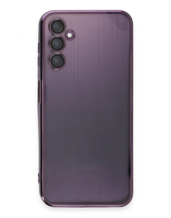 Newface Samsung Galaxy A14 4G Kılıf Razer Lensli Silikon - Mor