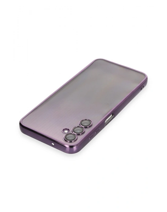 Newface Samsung Galaxy A14 4G Kılıf Razer Lensli Silikon - Mor
