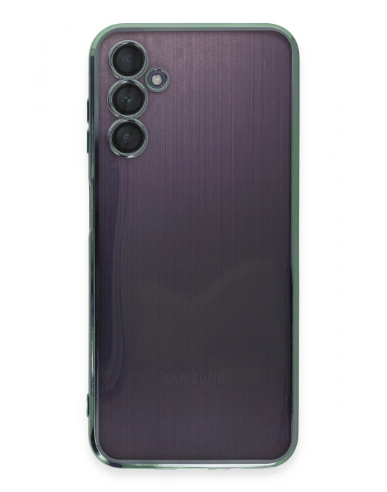 Newface Samsung Galaxy A14 4G Kılıf Razer Lensli Silikon - Yeşil