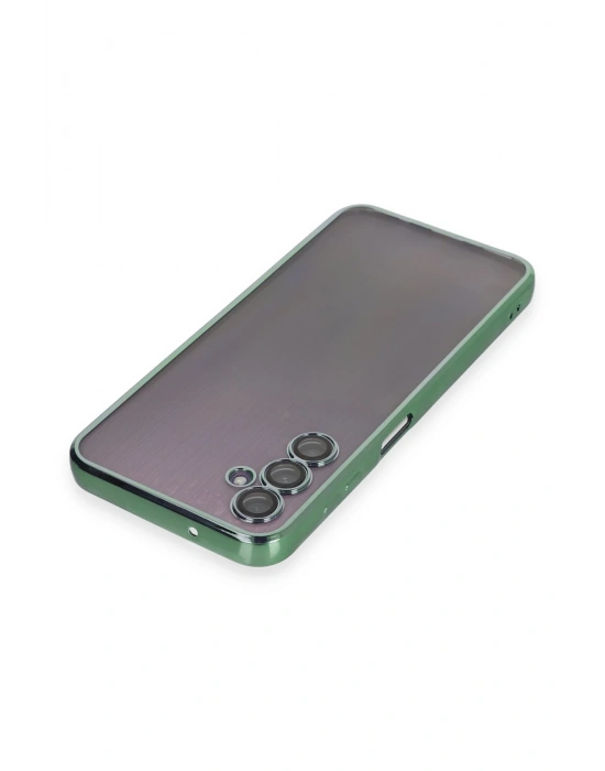 Newface Samsung Galaxy A14 4G Kılıf Razer Lensli Silikon - Yeşil