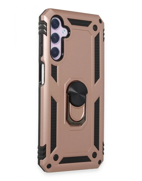 Newface Samsung Galaxy A14 4G Kılıf Sofya Yüzüklü Silikon Kapak - Rose