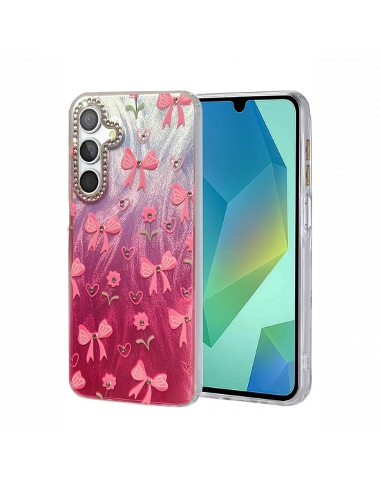 Newface Samsung Galaxy A15 4G Kılıf Blade Aynalı Desenli Kapak - Desen 3