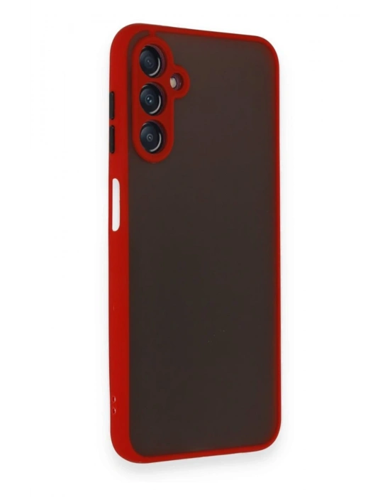 Newface Samsung Galaxy A15 4G Kılıf Montreal Silikon Kapak - Kırmızı