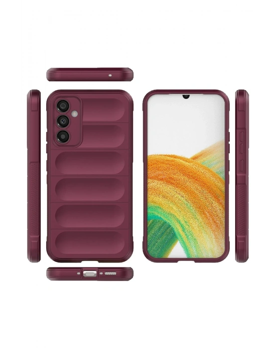 Newface Samsung Galaxy A15 4G Kılıf Optimum Silikon - Bordo