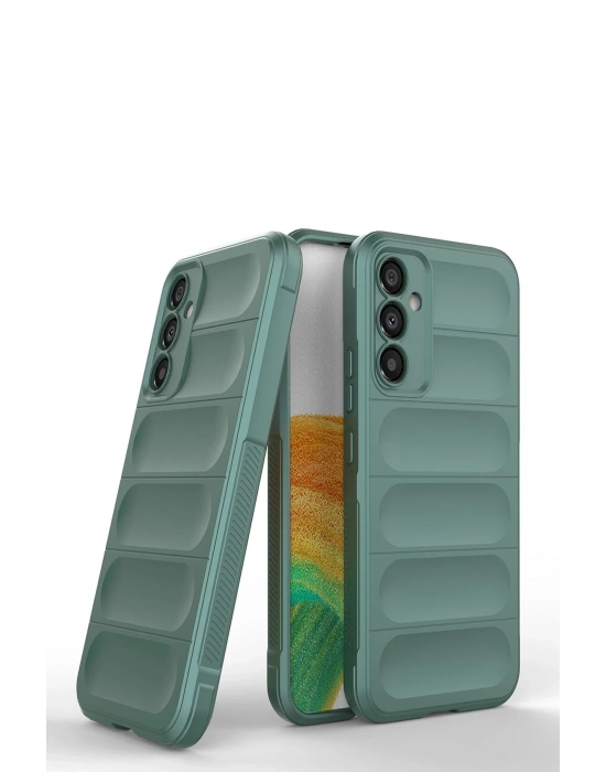 Newface Samsung Galaxy A15 4G Kılıf Optimum Silikon - Koyu Yeşil