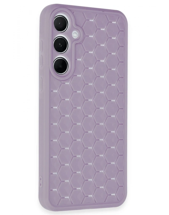 Newface Samsung Galaxy A15 4G Kılıf Petek Silikon Kapak - Lila