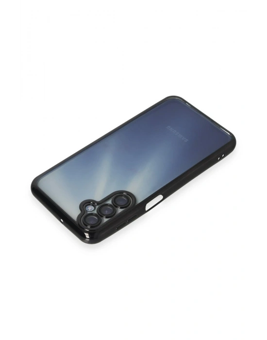 Newface Samsung Galaxy A15 4G Kılıf Razer Lensli Silikon - Siyah