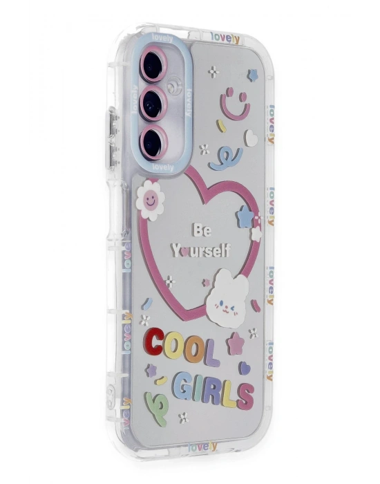 Newface Samsung Galaxy A15 4G Kılıf Reflexion Desenli Kapak - Desen 1