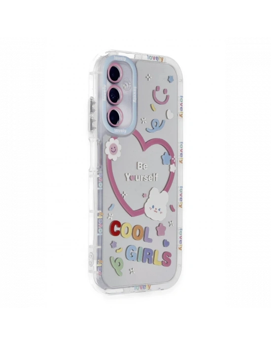 Newface Samsung Galaxy A15 4G Kılıf Reflexion Desenli Kapak - Desen 1