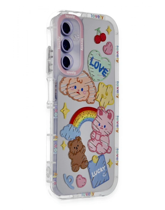 Newface Samsung Galaxy A15 4G Kılıf Reflexion Desenli Kapak - Desen 4