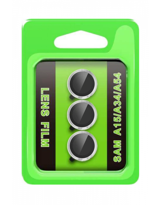 Newface Samsung Galaxy A15 4G Raze Metal Kamera Lens - Gümüş