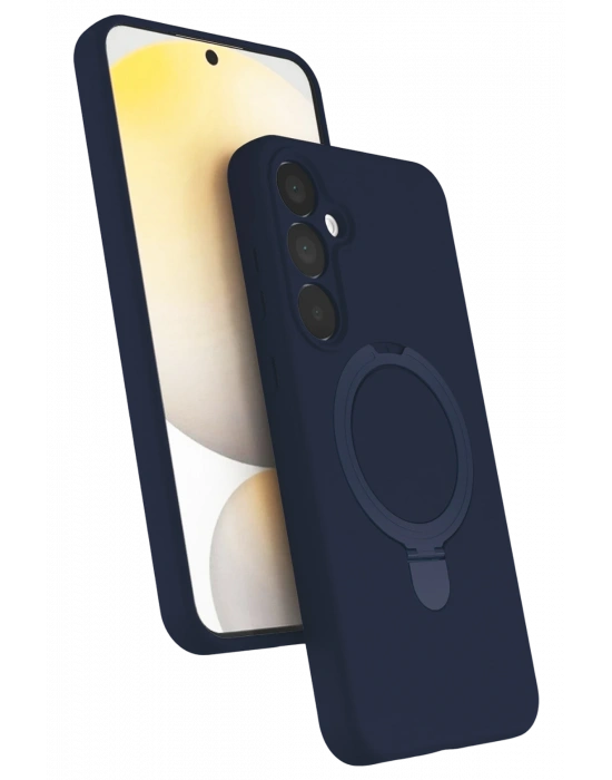 Newface Samsung Galaxy A15 4G Regal Magsafe Standlı Kapak - Lacivert