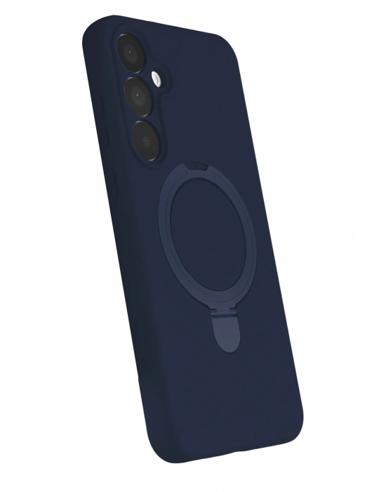 Newface Samsung Galaxy A15 4G Regal Magsafe Standlı Kapak - Lacivert