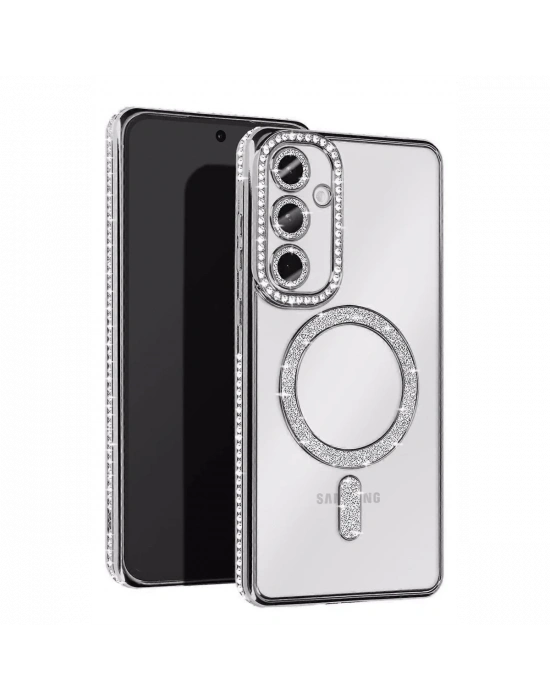 Newface Samsung Galaxy A16 5G Joke Simli Magneticsafe Kılıf - Gümüş