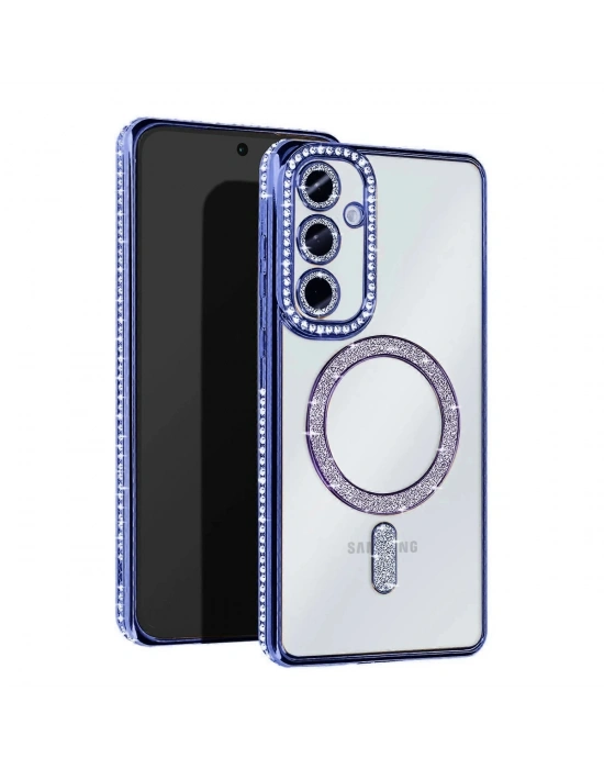 Newface Samsung Galaxy A16 5G Joke Simli Magneticsafe Kılıf - Mavi