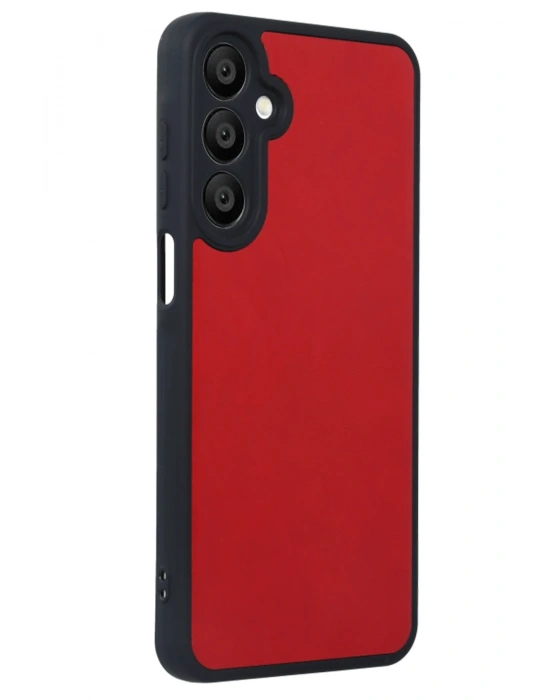 Newface Samsung Galaxy A16 5G Kılıf Aras Deri Kapak - Kırmızı