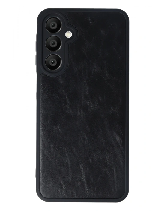 Newface Samsung Galaxy A16 5G Kılıf Aras Deri Kapak - Siyah