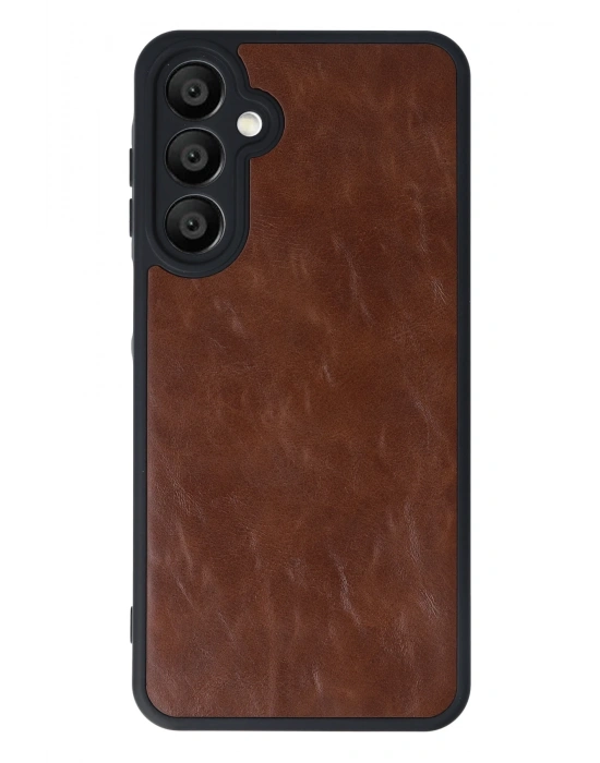 Newface Samsung Galaxy A16 5G Kılıf Aras Deri Kapak - Taba