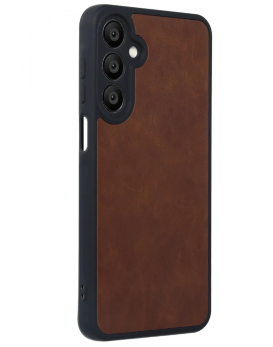 Newface Samsung Galaxy A16 5G Kılıf Aras Deri Kapak - Taba