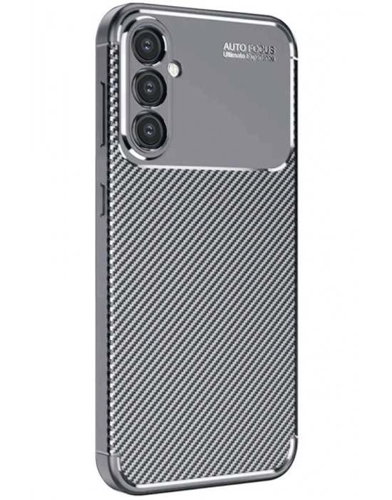 Newface Samsung Galaxy A16 5G Kılıf Auto Focus Karbon Kapak - Gri