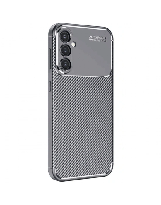 Newface Samsung Galaxy A16 5G Kılıf Auto Focus Karbon Kapak - Gri