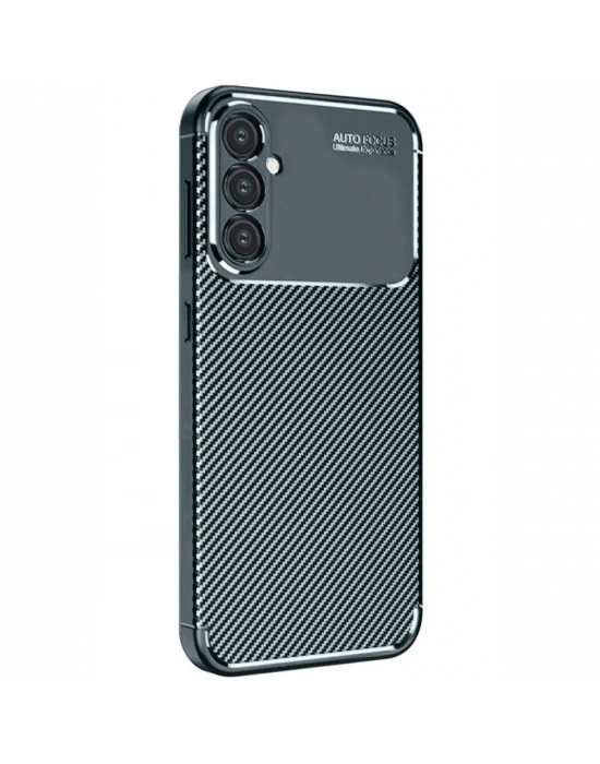 Newface Samsung Galaxy A16 5G Kılıf Auto Focus Karbon Kapak - Koyu Yeşil