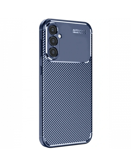 Newface Samsung Galaxy A16 5G Kılıf Auto Focus Karbon Kapak - Lacivert