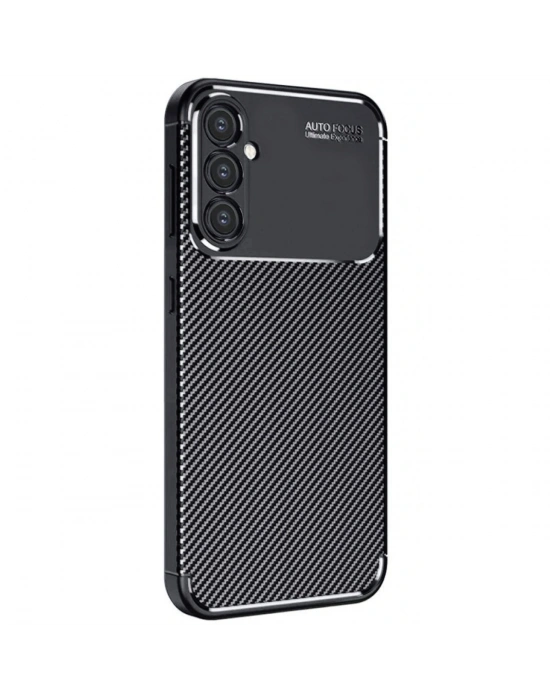 Newface Samsung Galaxy A16 5G Kılıf Auto Focus Karbon Kapak - Siyah