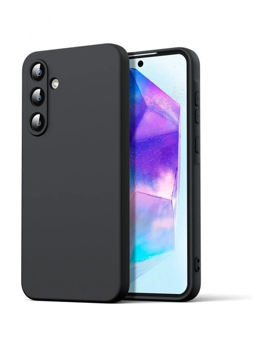 Newface Samsung Galaxy A16 5G Kılıf Nano içi Kadife Silikon - Siyah