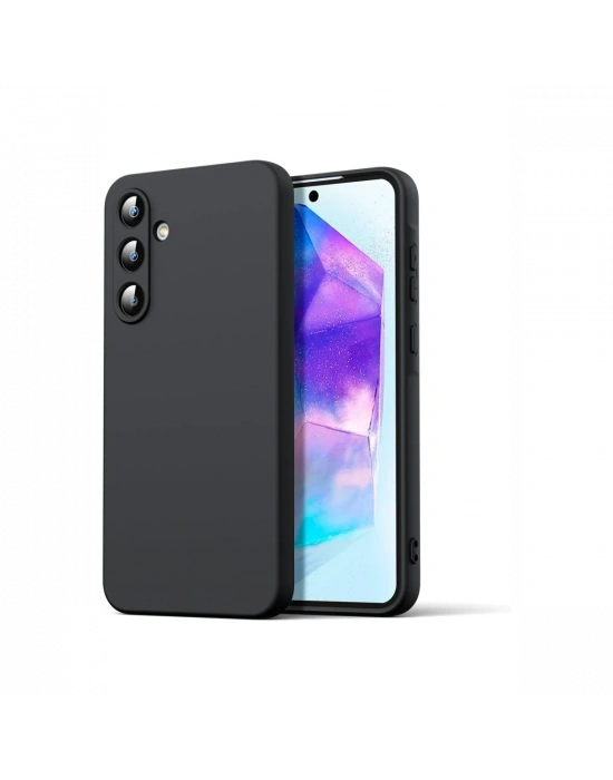 Newface Samsung Galaxy A16 5G Kılıf Nano içi Kadife Silikon - Siyah