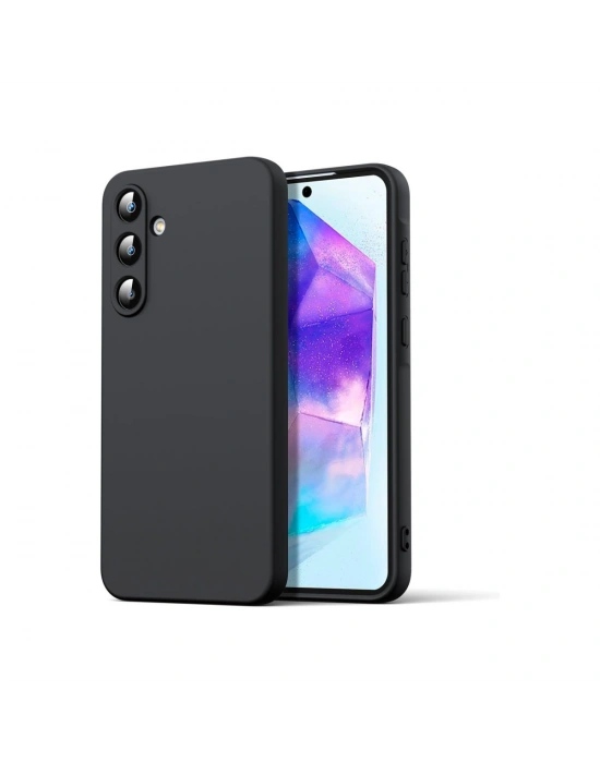 Newface Samsung Galaxy A16 5G Kılıf Nano içi Kadife Silikon - Siyah