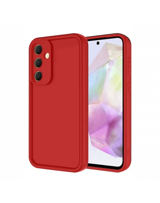 Newface Samsung Galaxy A16 5G Kılıf Viera Silikon - Kırmızı