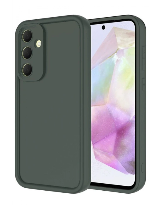 Newface Samsung Galaxy A16 5G Kılıf Viera Silikon - Koyu Yeşil