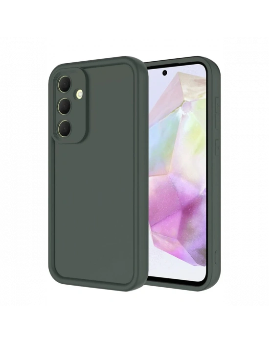 Newface Samsung Galaxy A16 5G Kılıf Viera Silikon - Koyu Yeşil