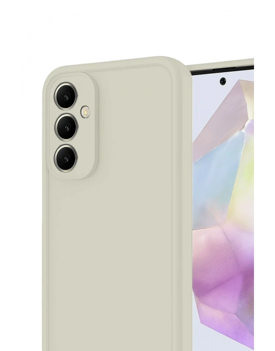 Newface Samsung Galaxy A16 5G Kılıf Viera Silikon - Krem