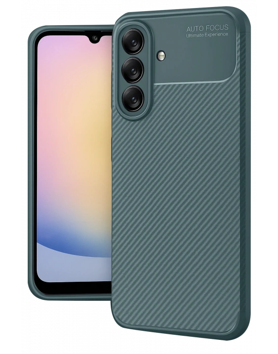 Newface Samsung Galaxy A17 5G Auto Focus Karbon Kapak - Koyu Yeşil