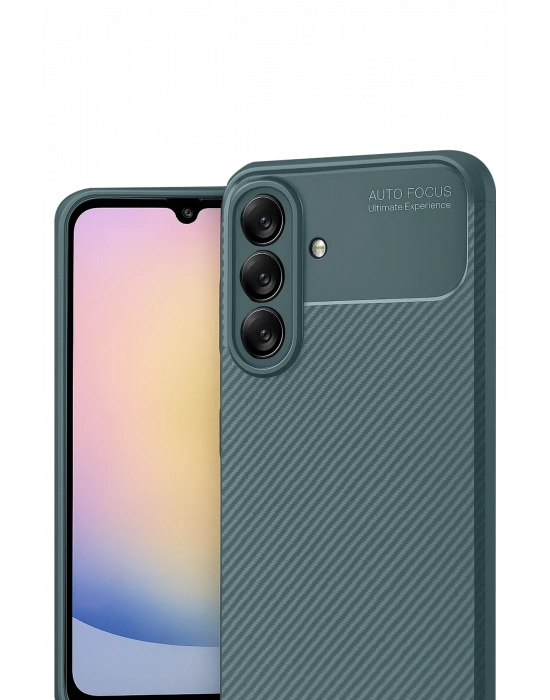 Newface Samsung Galaxy A17 5G Auto Focus Karbon Kapak - Koyu Yeşil