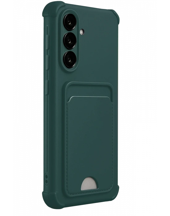 Newface Samsung Galaxy A17 5G Kelvin Kartvizitli Silikon - Koyu Yeşil