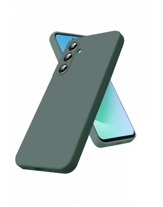 Newface Samsung Galaxy A17 5G Nano içi Kadife Silikon - Koyu Yeşil