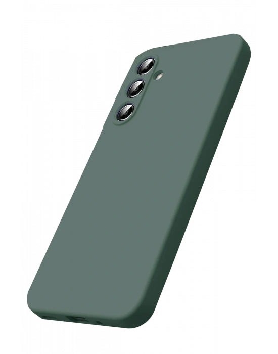 Newface Samsung Galaxy A17 5G Nano içi Kadife Silikon - Koyu Yeşil