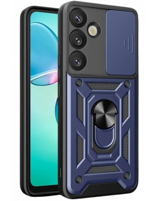 Newface Samsung Galaxy A17 5G Pars Lens Yüzüklü Silikon - Lacivert